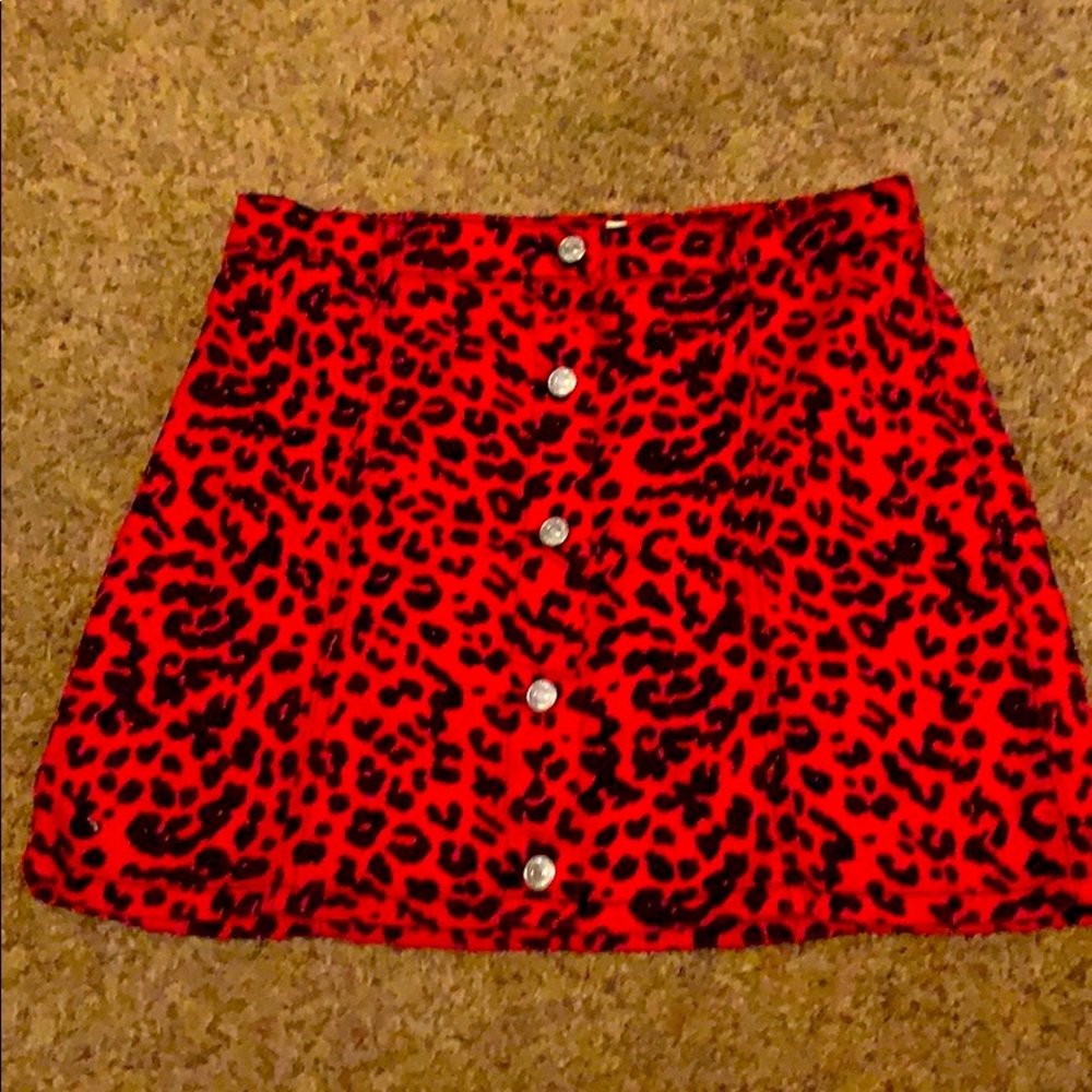 Red Cheetah skirt